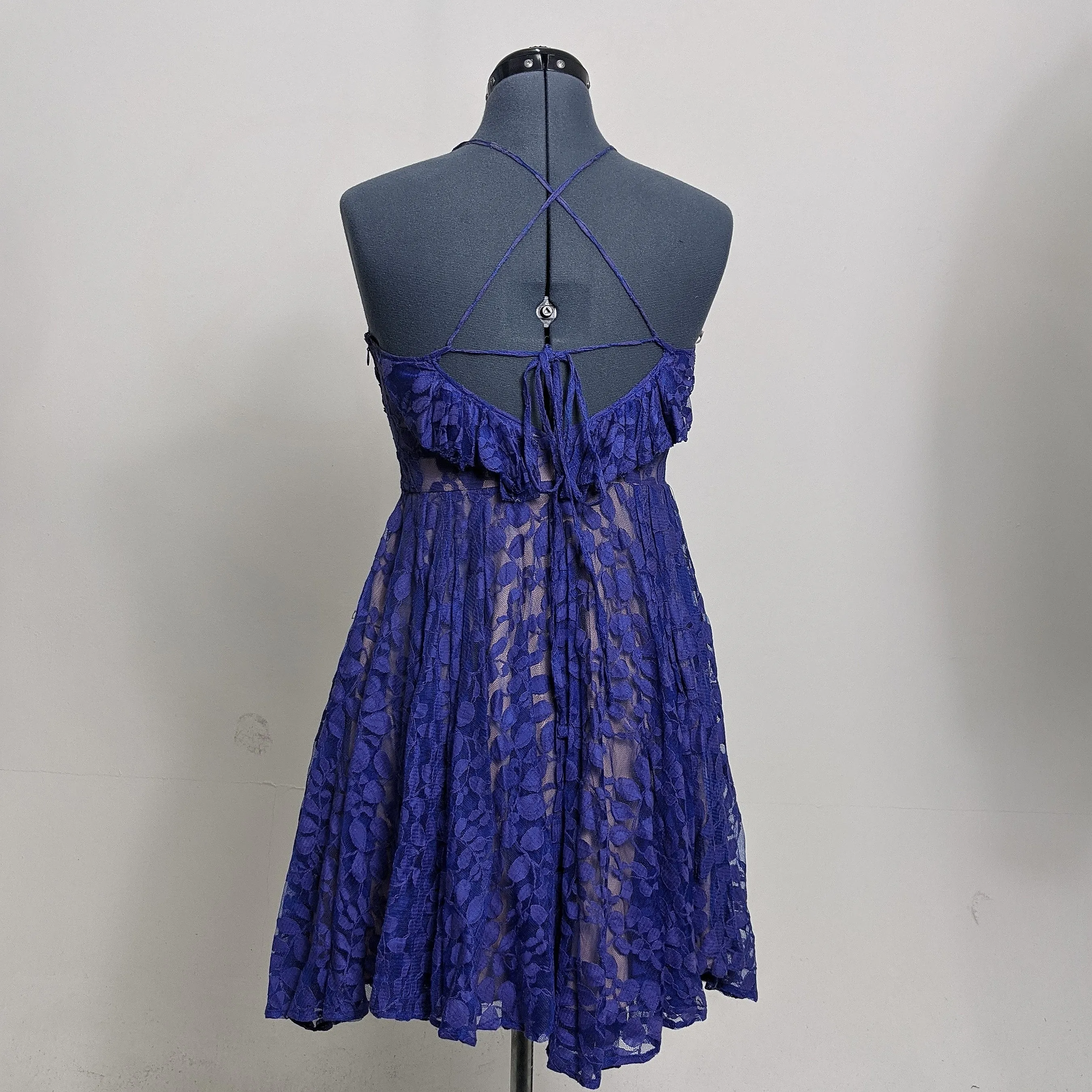 Blue Lace Party Dress