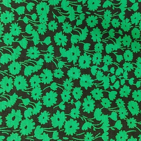 Boden Button Front Jersey Green Bee Tulip Spring  Mini Dress Size 8P (1481)