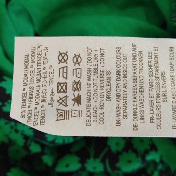 Boden Button Front Jersey Green Bee Tulip Spring  Mini Dress Size 8P (1481)