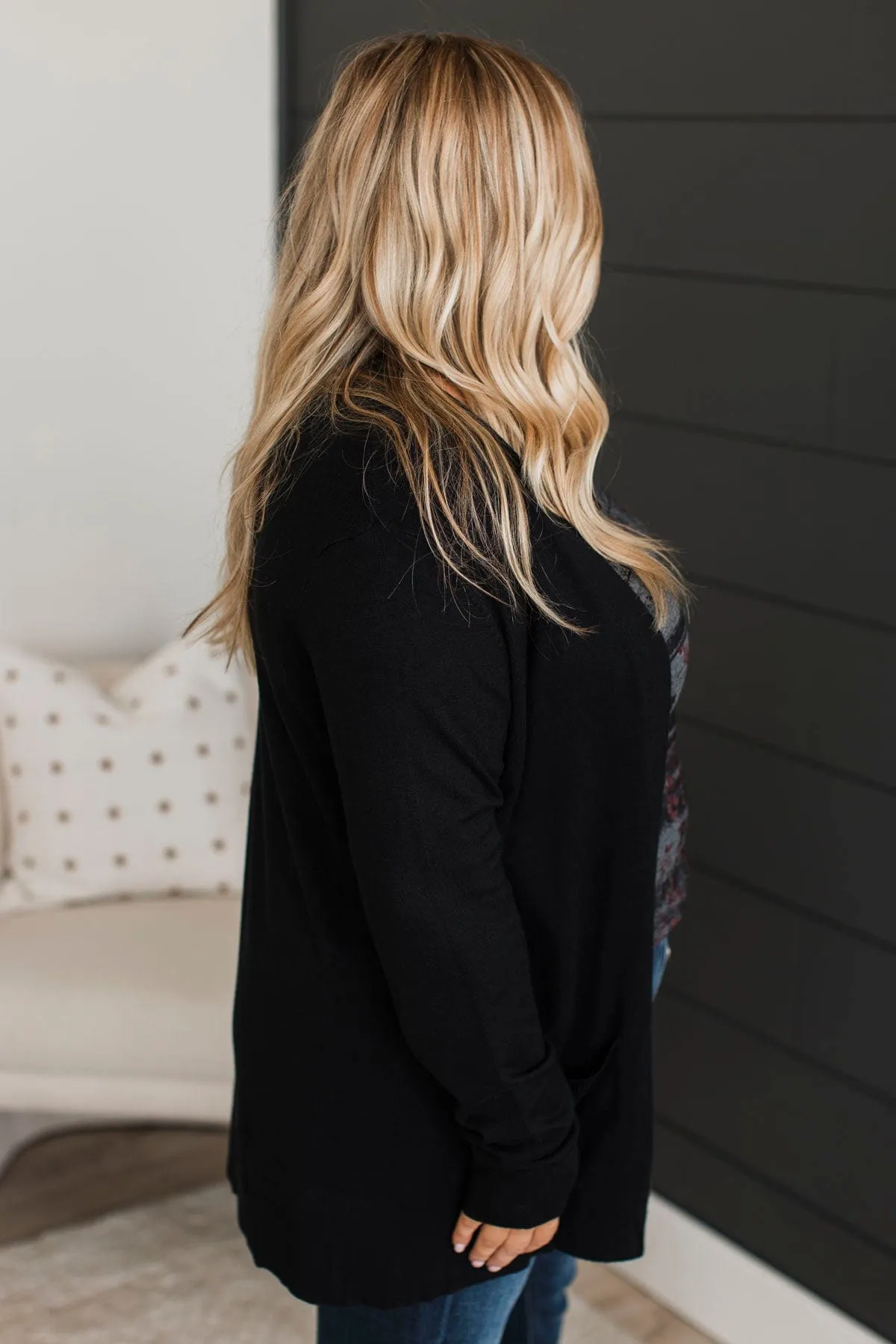 Bringing Perfection Lightweight Cardigan- Black