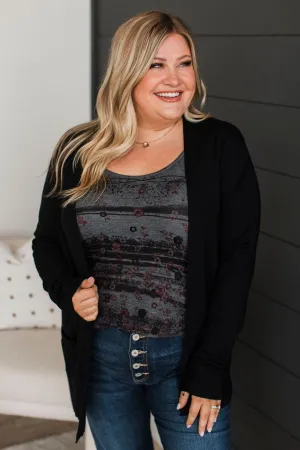 Bringing Perfection Lightweight Cardigan- Black