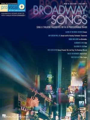 Broadway Songs, Pro Vocal Series Volume 1, Men's Edition Book/CD
