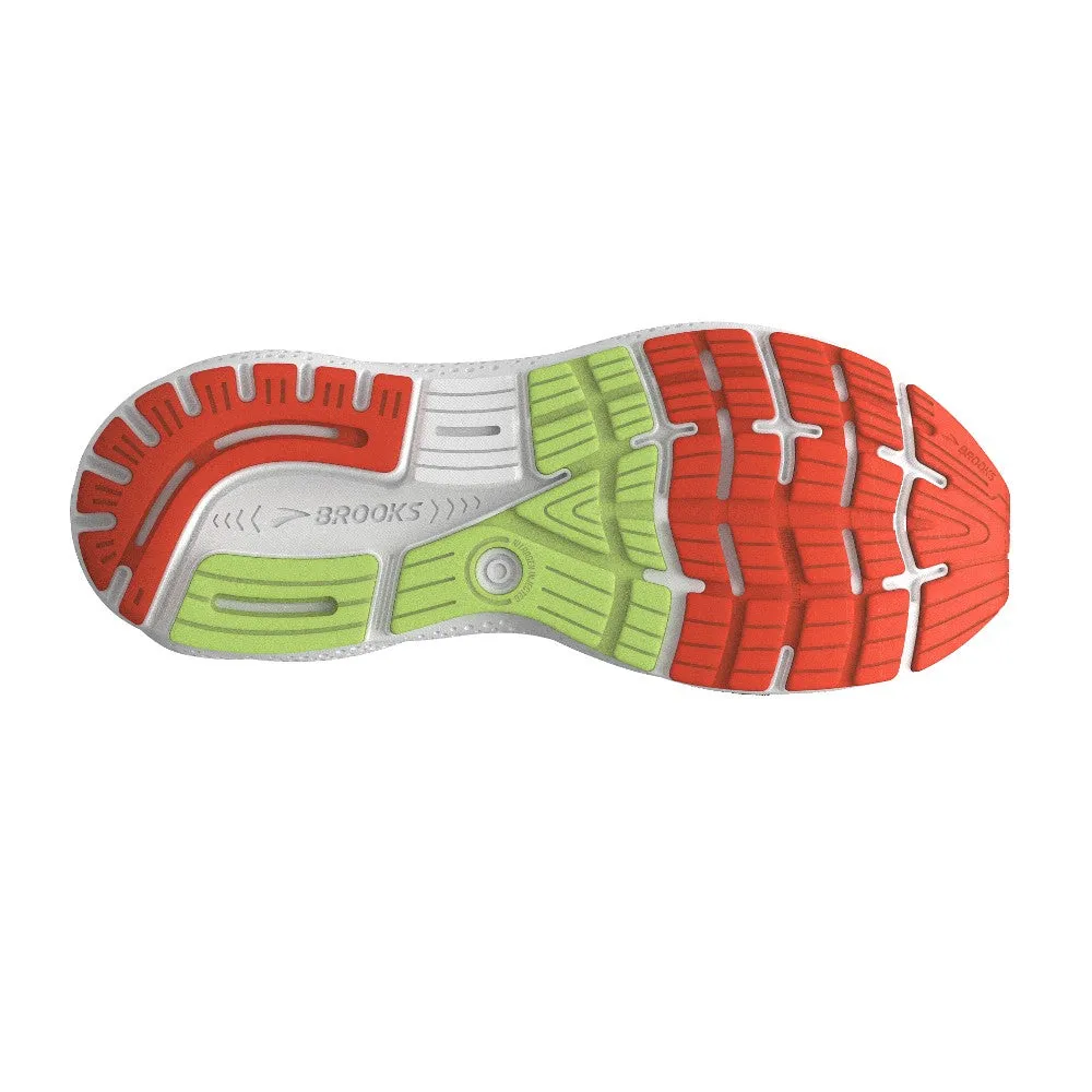 Brooks Ghost 16 (Mens) - Black/Mandarin Red/Green