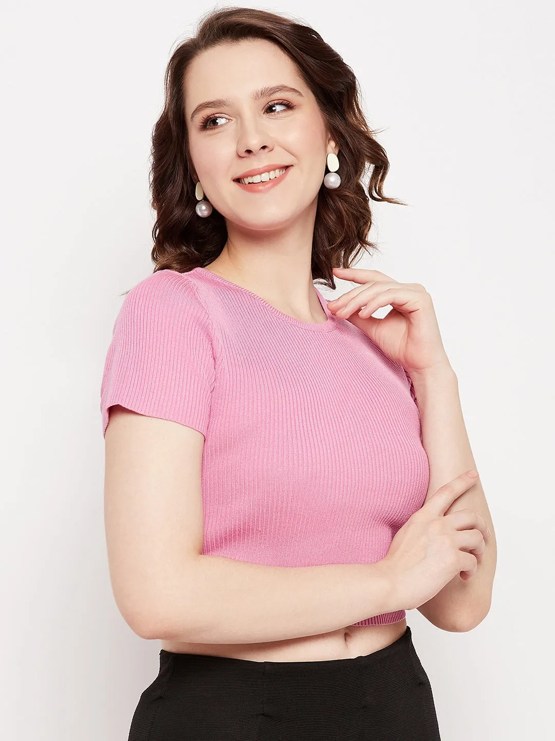Camla Barcelona Rose Knot Detailed  Crop Top