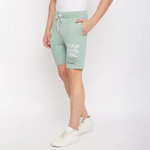 Camla Barcelona Sea Green Cotton Shorts