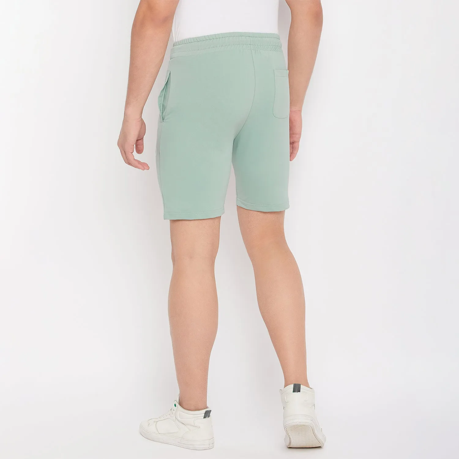 Camla Barcelona Sea Green Cotton Shorts