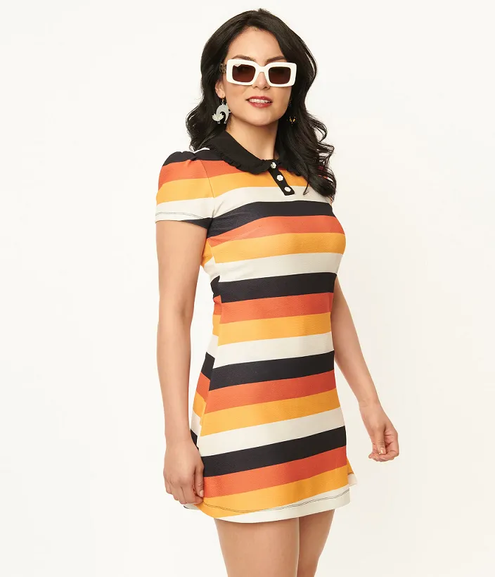 Candy Corn Stripes Mini Dress
