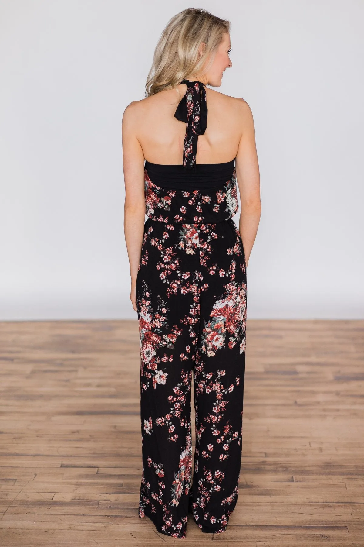 Can't Keep My Eyes Off Of You Floral Jumpsuit