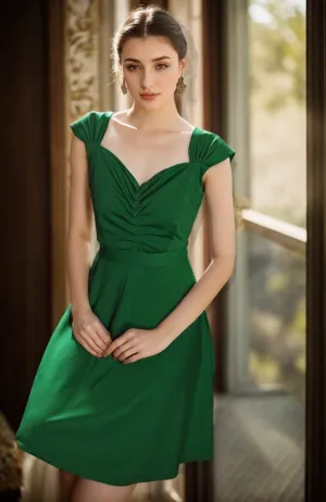 Cape shoulder ruched bodice La La Land style chiffon short prom dress