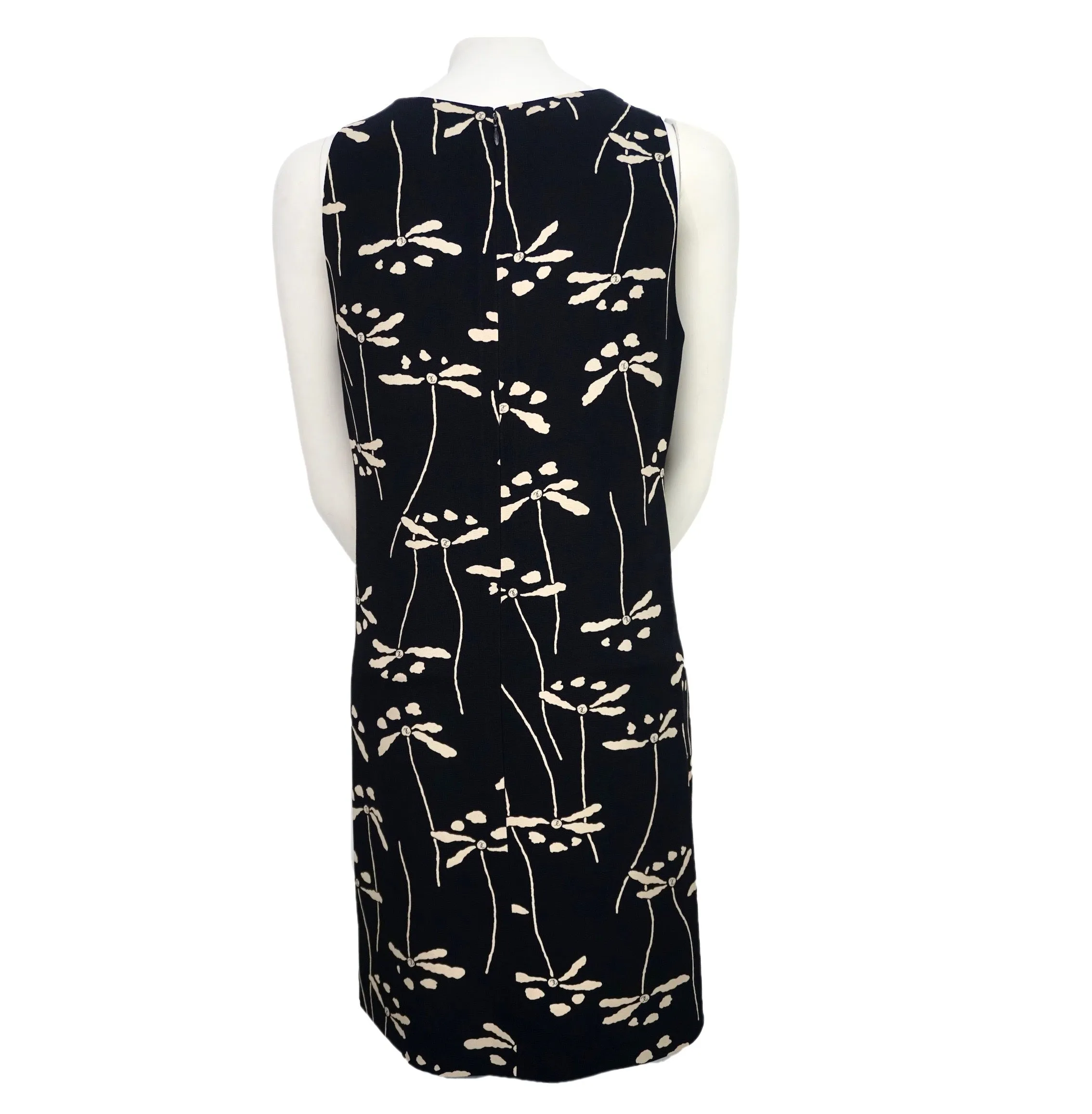 Chanel Vintage Black & Beige Dragonfly Dress
