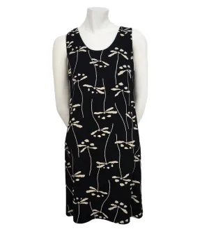 Chanel Vintage Black & Beige Dragonfly Dress