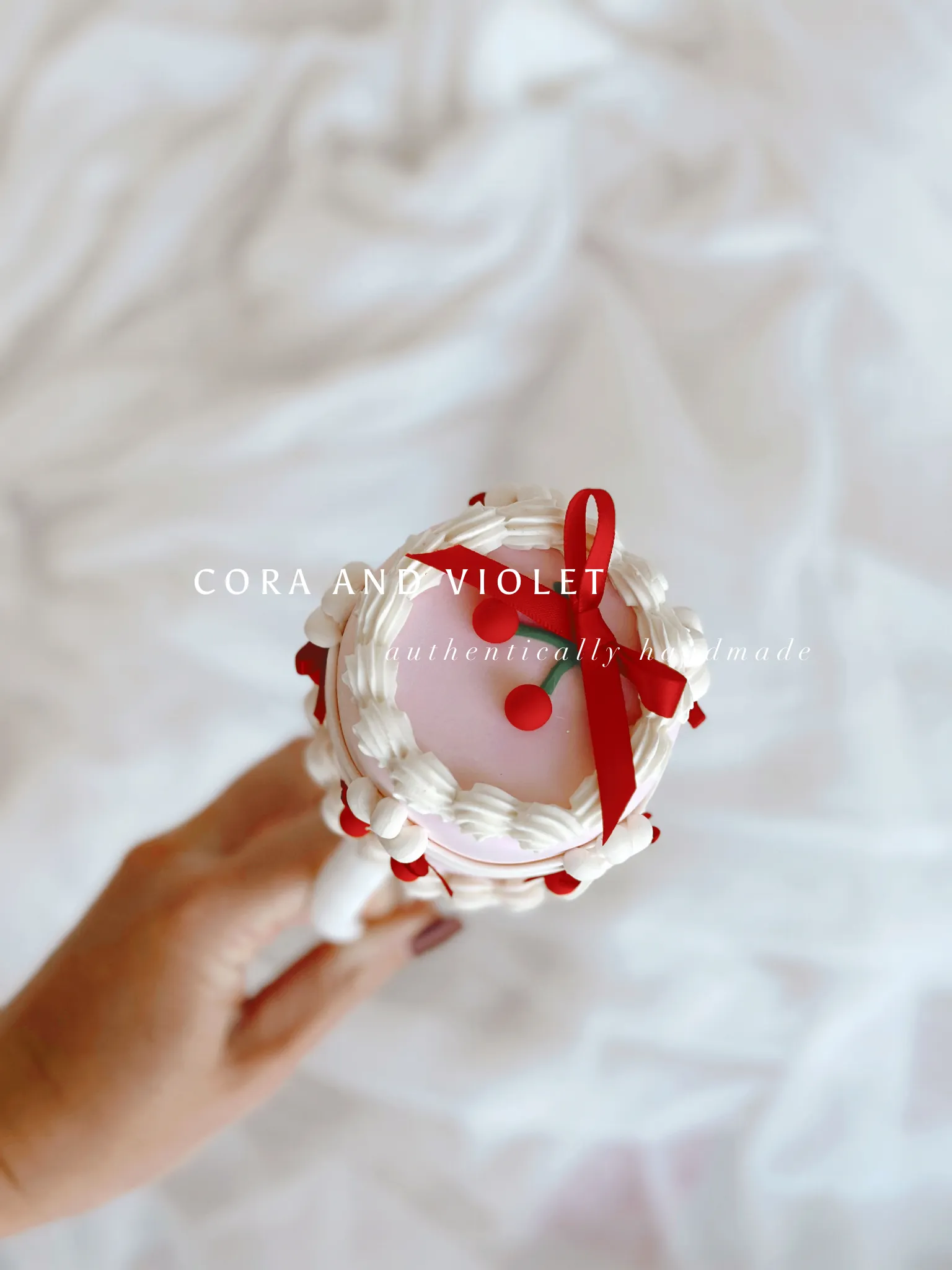 Cherry birthday cake headband