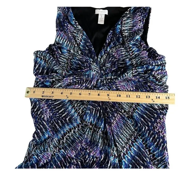 Chico's Maida Textured Maxi Dress Women's Size 8/10
