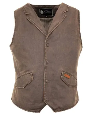 CL2835-L-Brown Vest "Arkansas" Vintage w/Collar