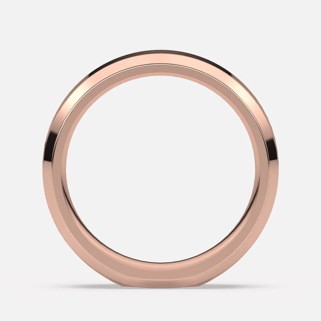 Classic 5mm Beveled Edge Band Ring