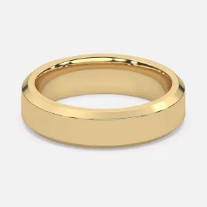 Classic 5mm Beveled Edge Band Ring