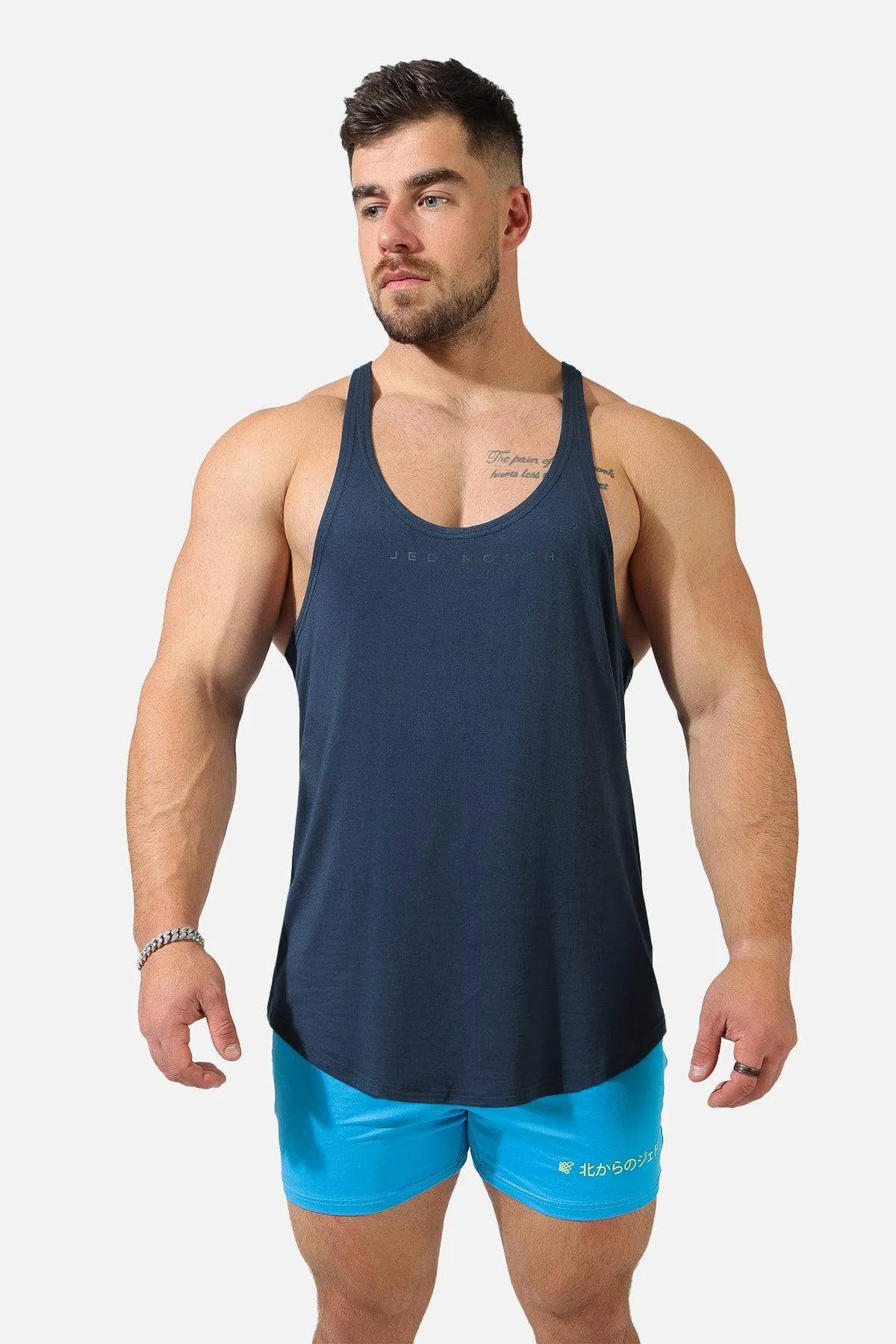Classic Bodybuilding Racerback Stringer - Navy