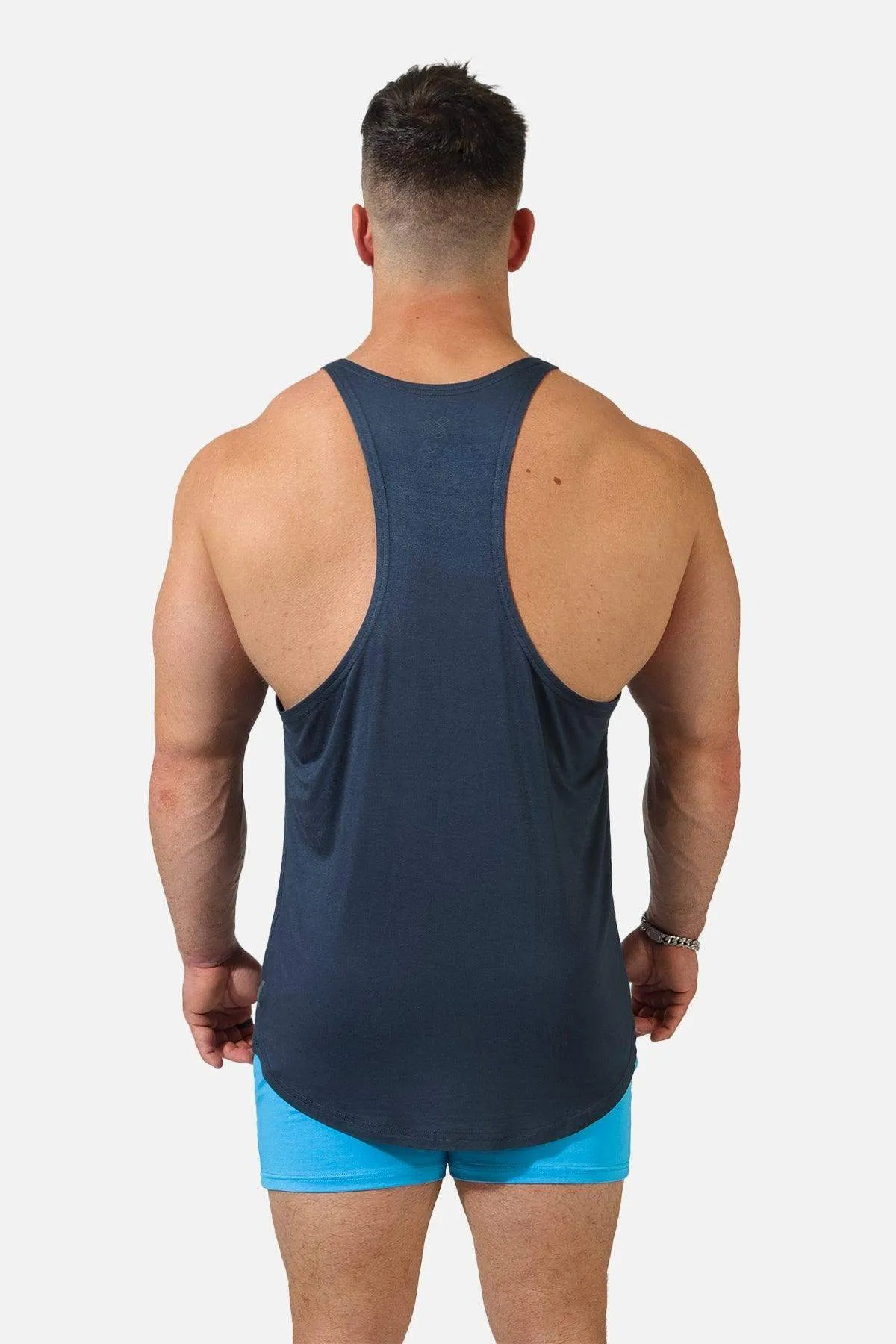 Classic Bodybuilding Racerback Stringer - Navy