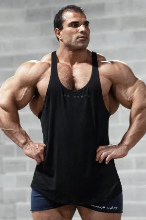 Classic Bodybuilding Racerback Stringer - Premium Black