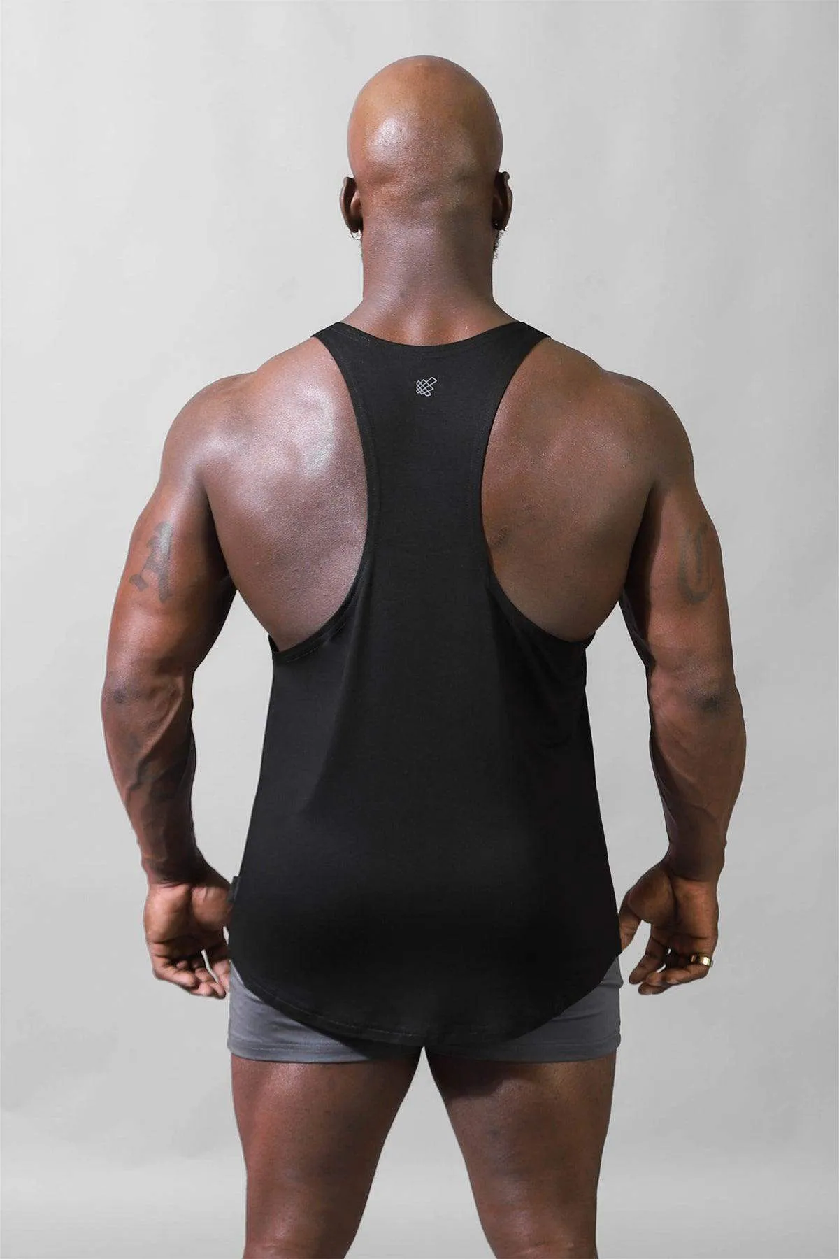 Classic Bodybuilding Racerback Stringer - Premium Black