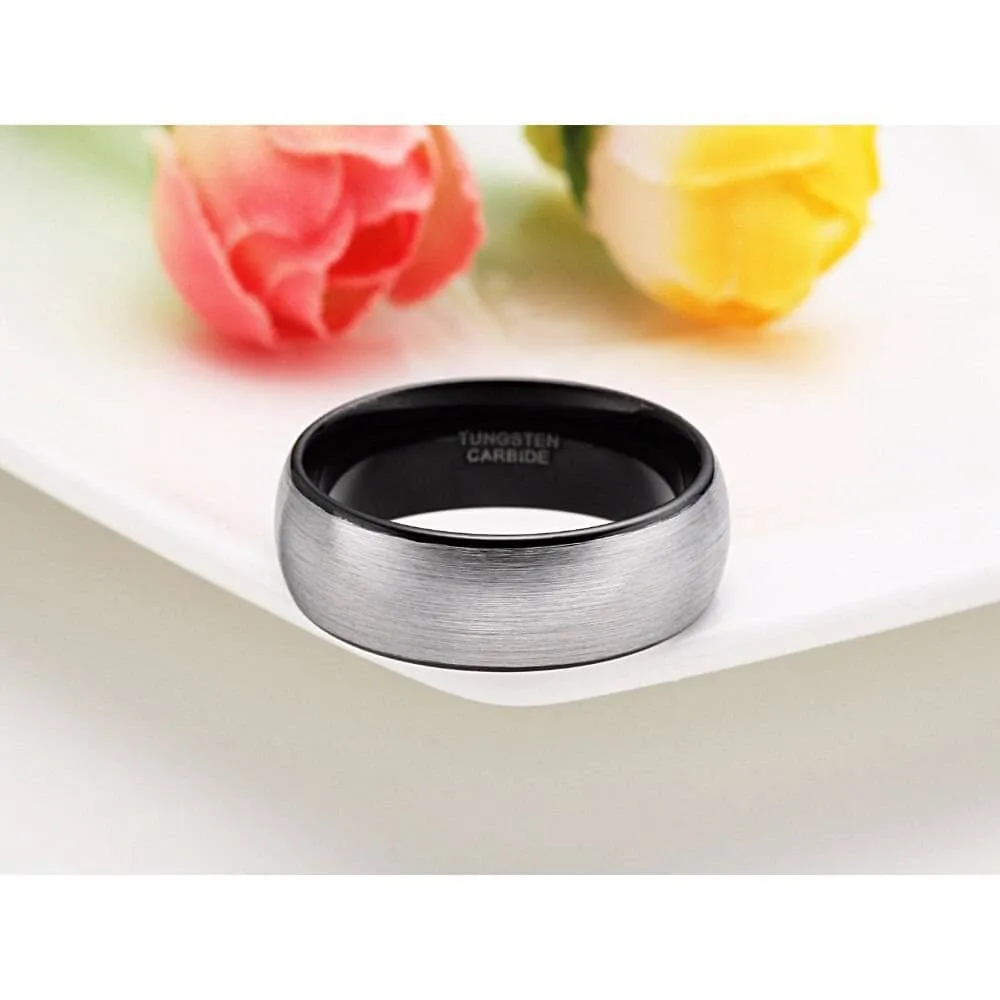 Classic Brushed Men's Tungsten Carbide Wedding Band