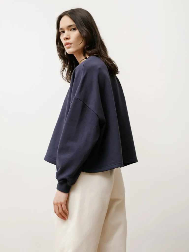 classic crew - lightweight terry navy