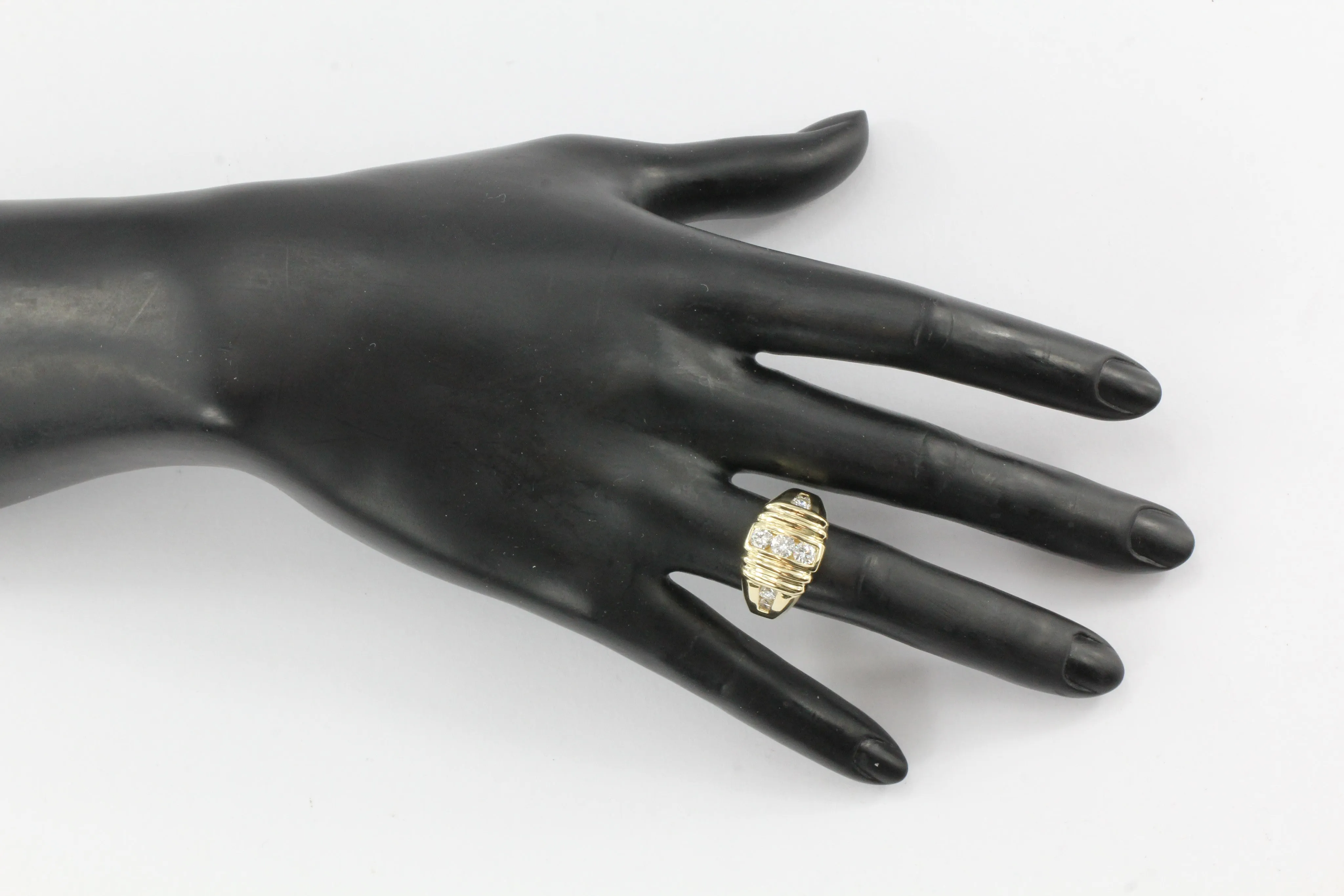 Classic Mens Diamond 14K Gold Ring