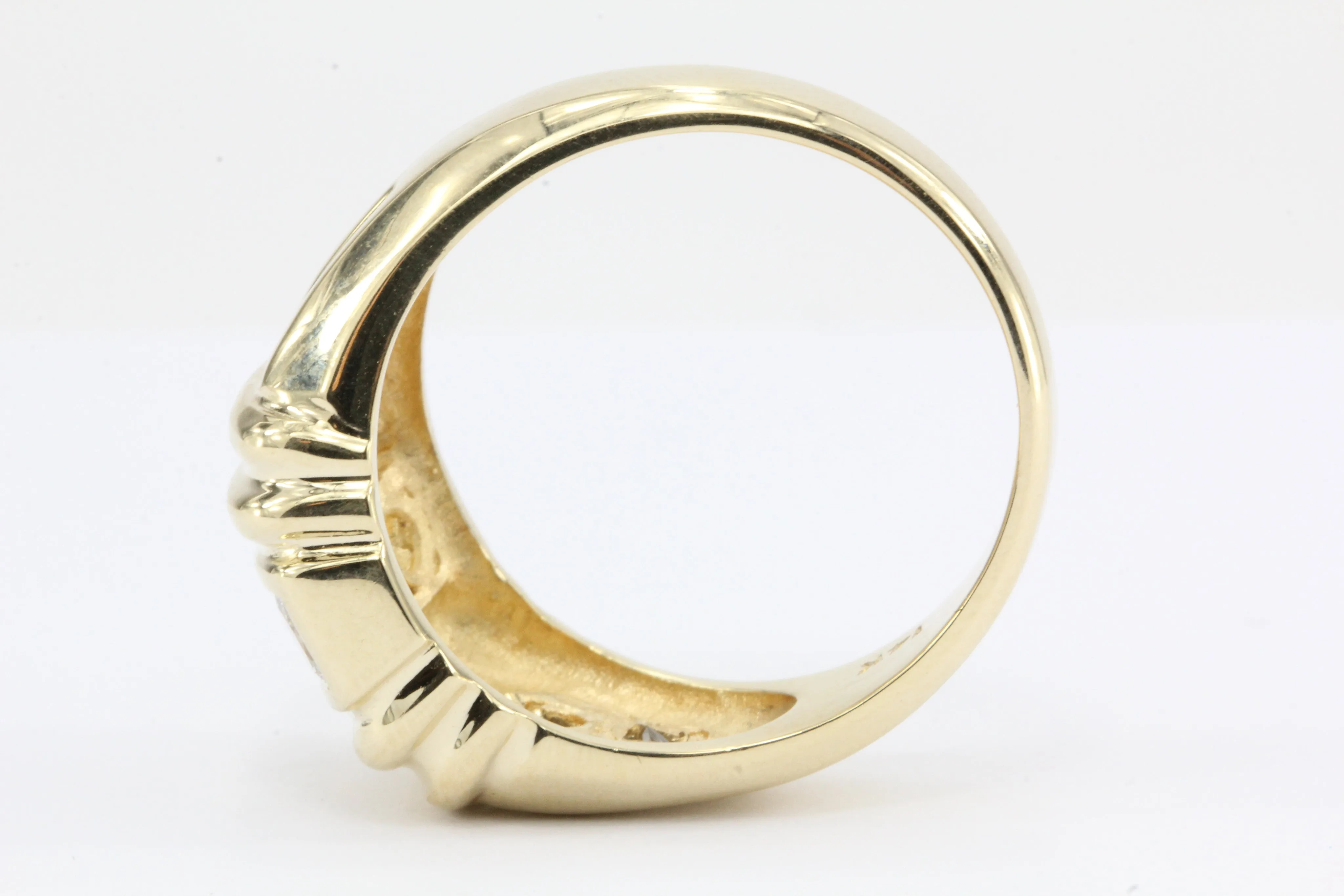 Classic Mens Diamond 14K Gold Ring