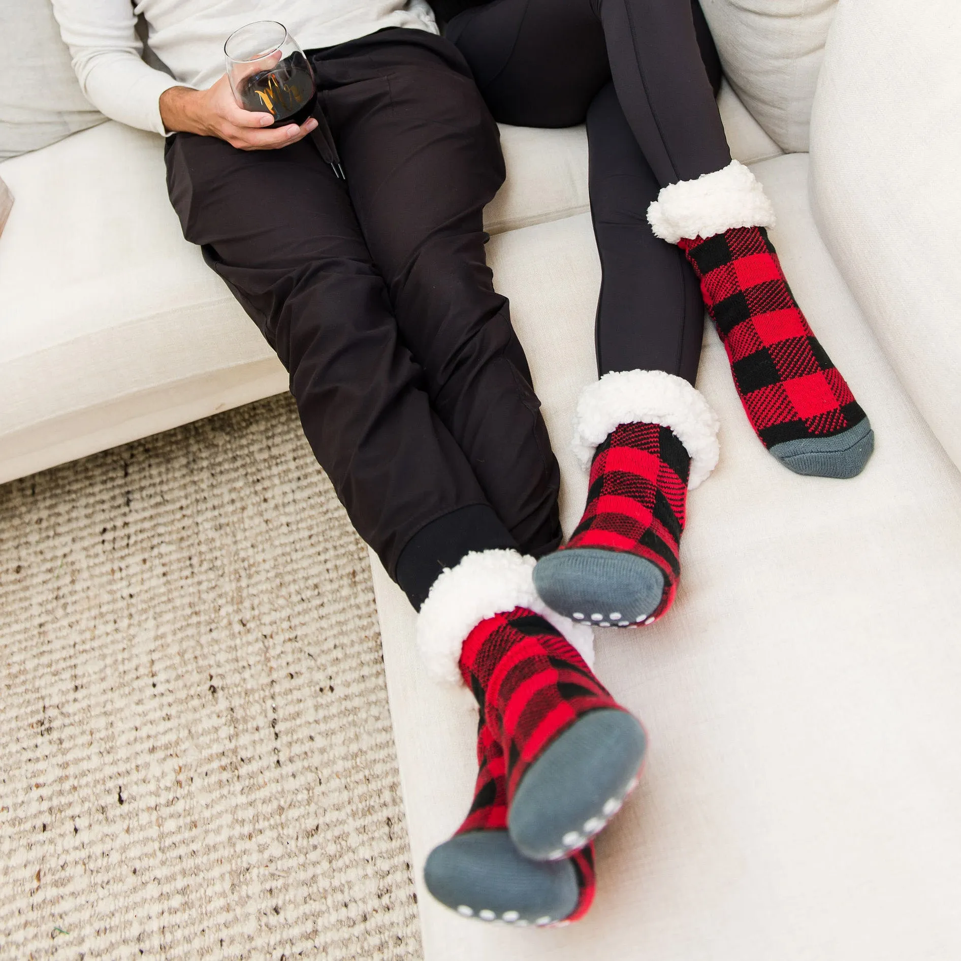 Classic Slipper Socks | Lumberjack  Red