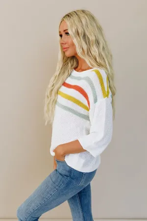 COLOR STRIPED KNIT Top