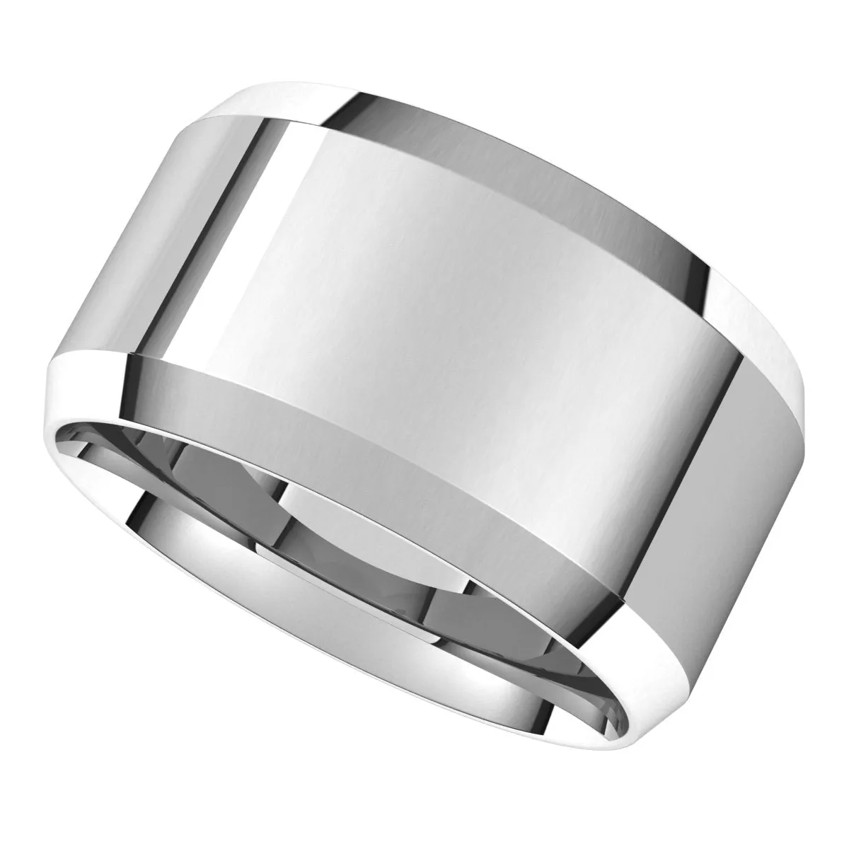 Continuum Sterling Silver 11 mm Beveled Edge Comfort Fit Light Band