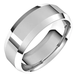 Continuum Sterling Silver 7 mm Beveled Edge Comfort Fit Light Band