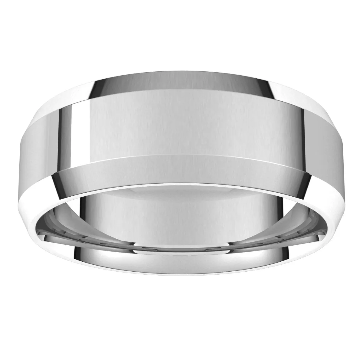 Continuum Sterling Silver 7 mm Beveled Edge Comfort Fit Light Band