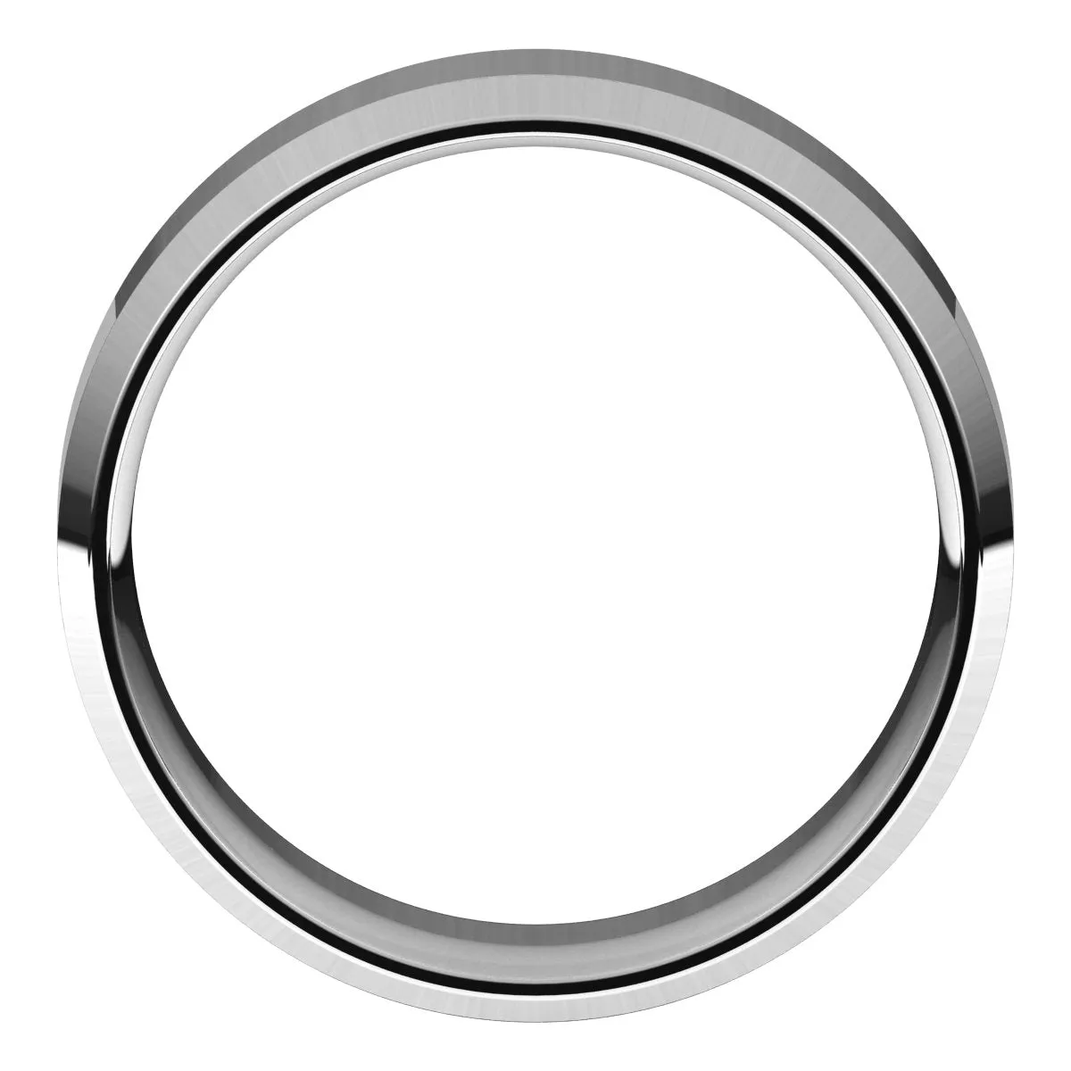 Continuum Sterling Silver 7 mm Beveled Edge Comfort Fit Light Band