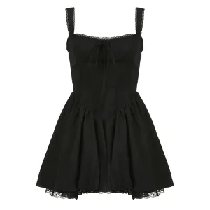 Coquette Mini Corset Sleeveless Sweet Robe Dress