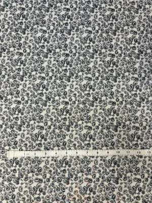 Cotton Lawn - Floral Monochrome