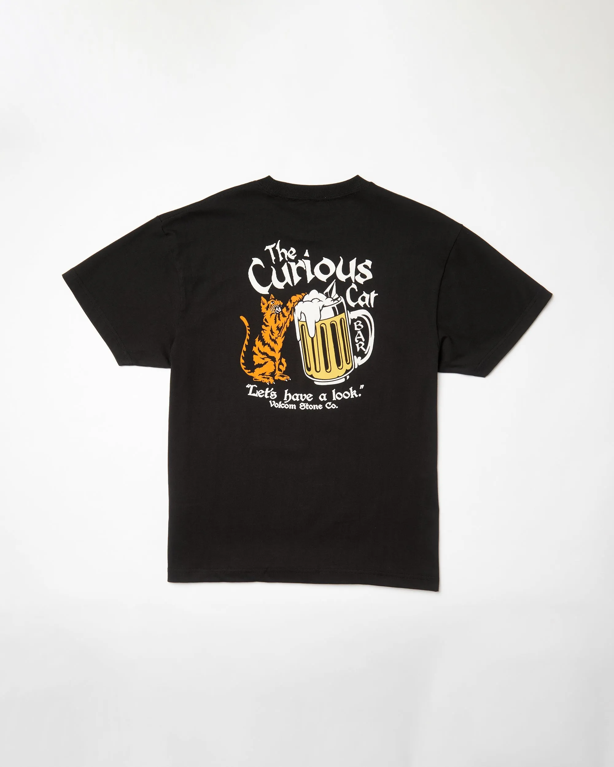 Curious Cat T-shirt - BLACK