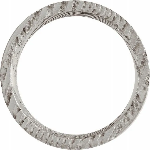 Damascus Steel 8 mm Flat Patterned Band