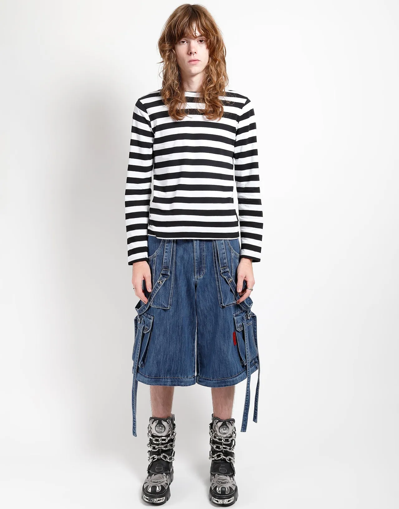 DENIM RING STRAP PANT BLUE DENIM