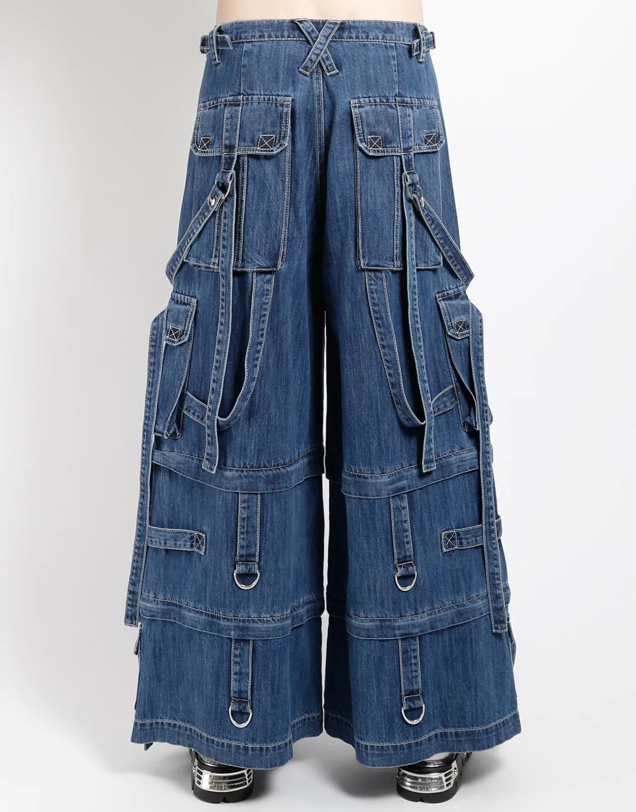 DENIM RING STRAP PANT BLUE DENIM