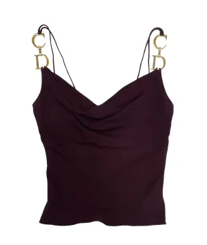 Dior Burgundy Logo Hardware Tank