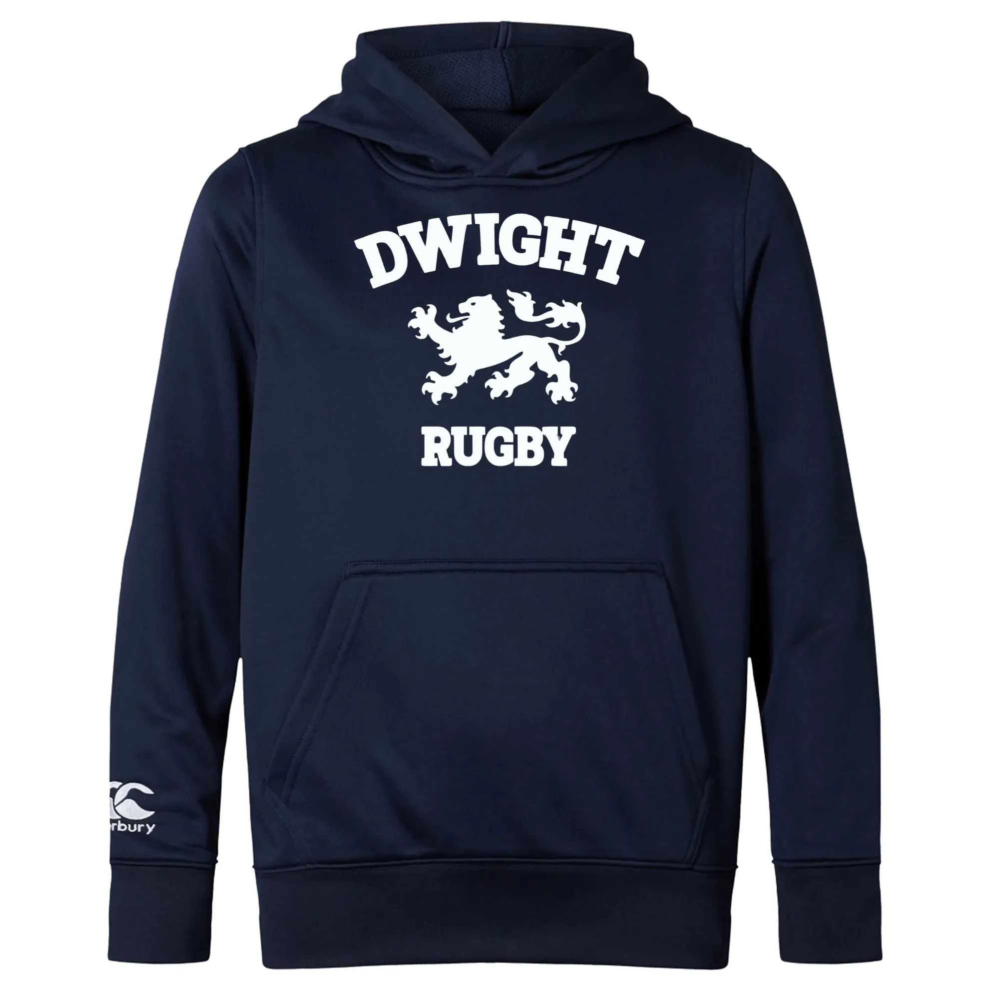 Dwight Rugby White Logo Club Lightweight Hoodie by Canterbury