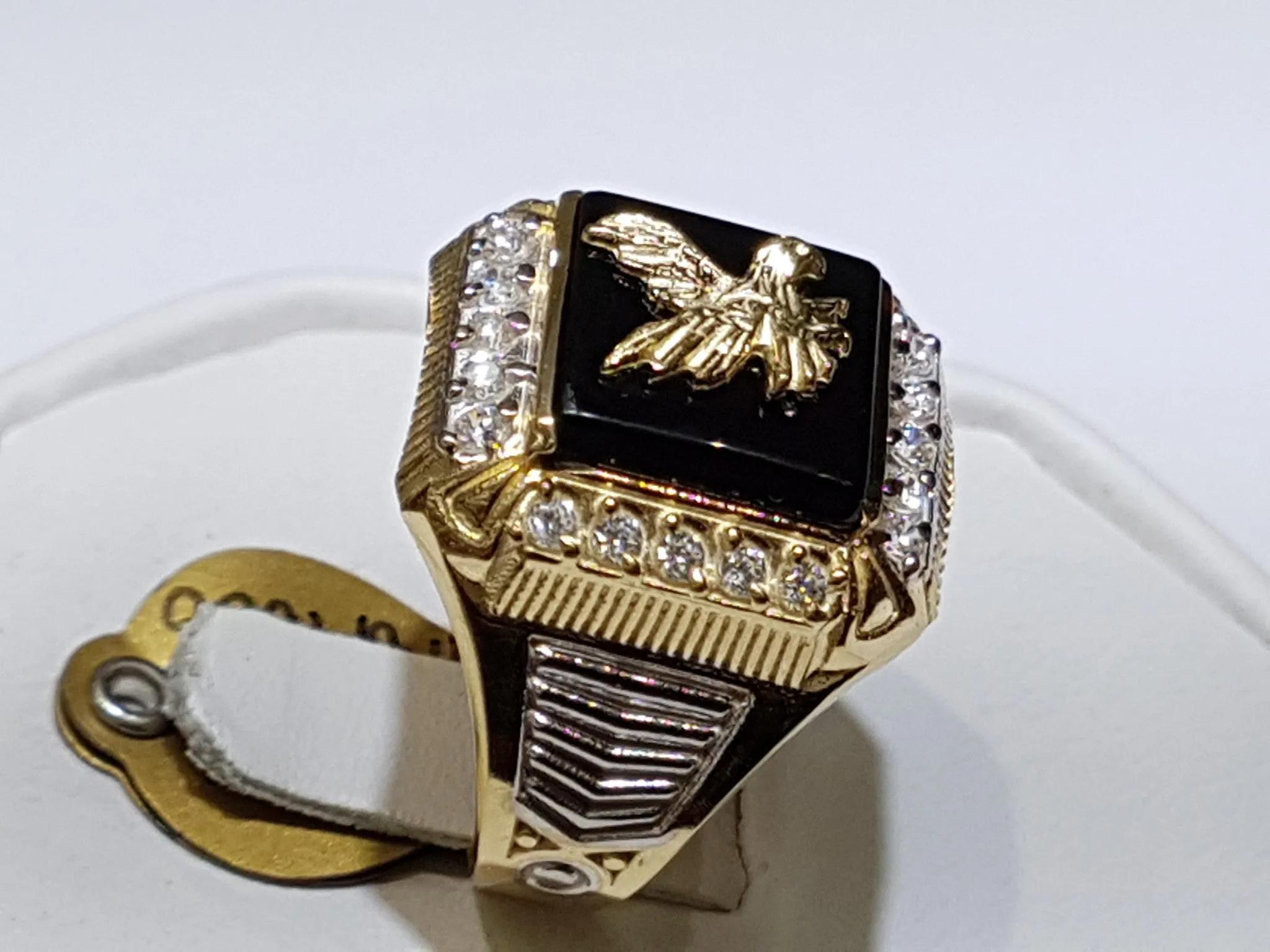 Eagle Onyx Men's Ring (14K)