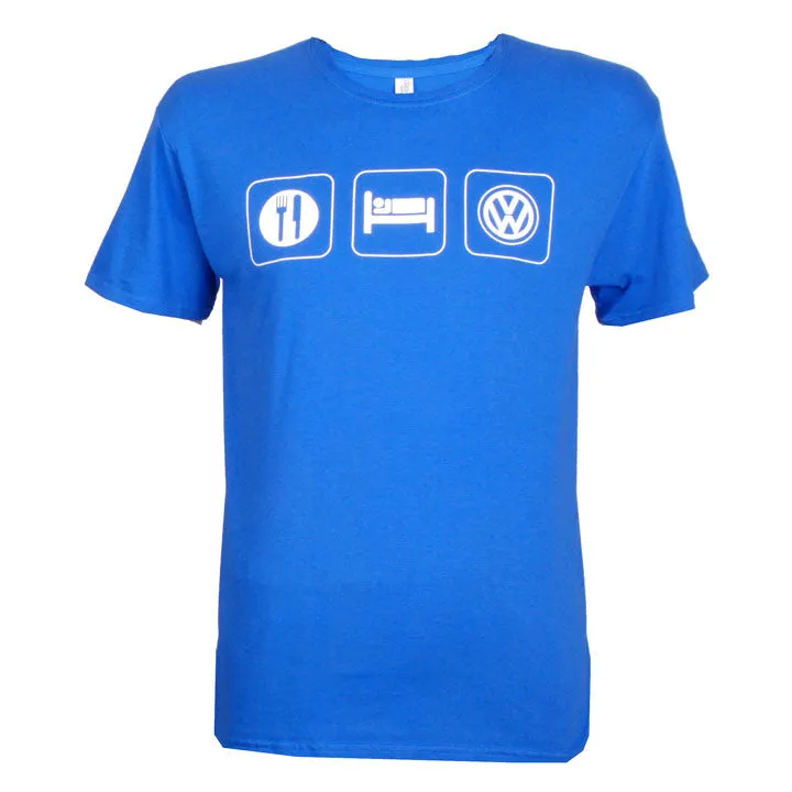 Eat Sleep VW Tee, Royal Blue