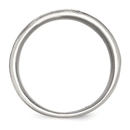 Edward Mirell Titanium Flat Casted Brushed & Polished Ring