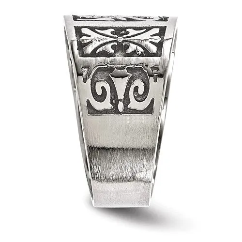 Edward Mirell Titanium Flat Casted Brushed & Polished Ring