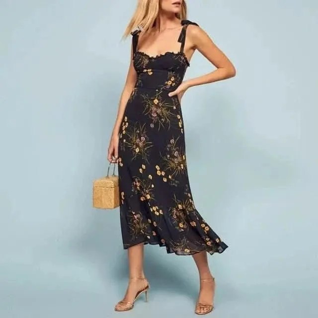 Elegant Vintage Floral Dress