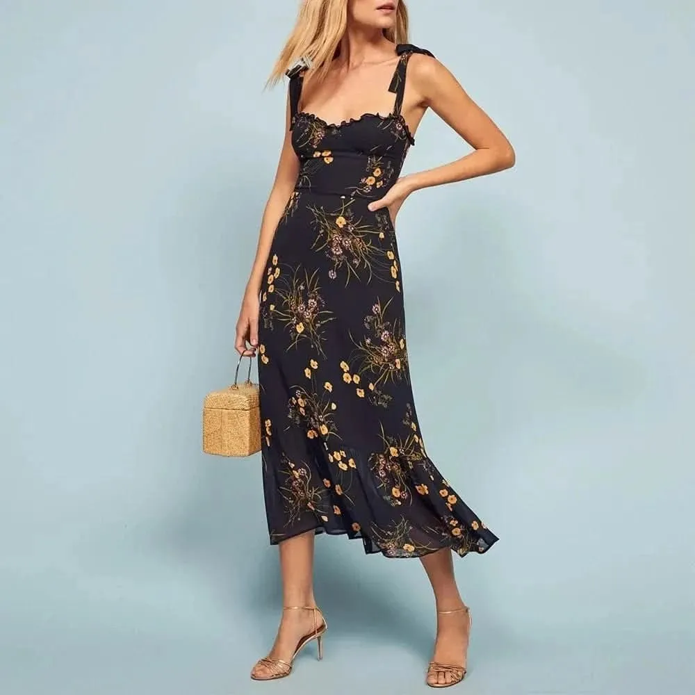 Elegant Vintage Floral Dress