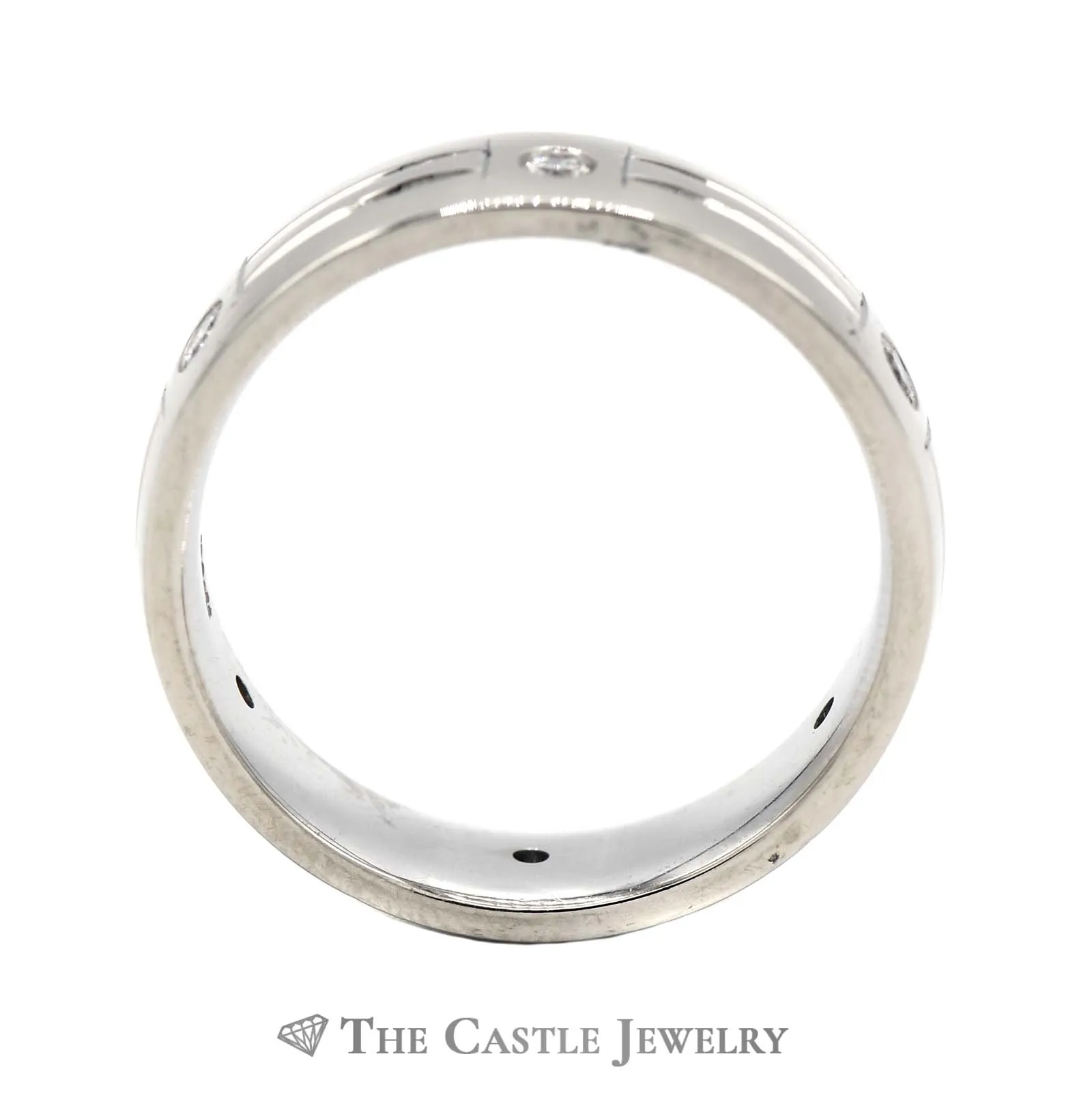Eternity Diamond Wedding Band 6mm 1/4cttw Flat Set Diamonds in 14k White Gold