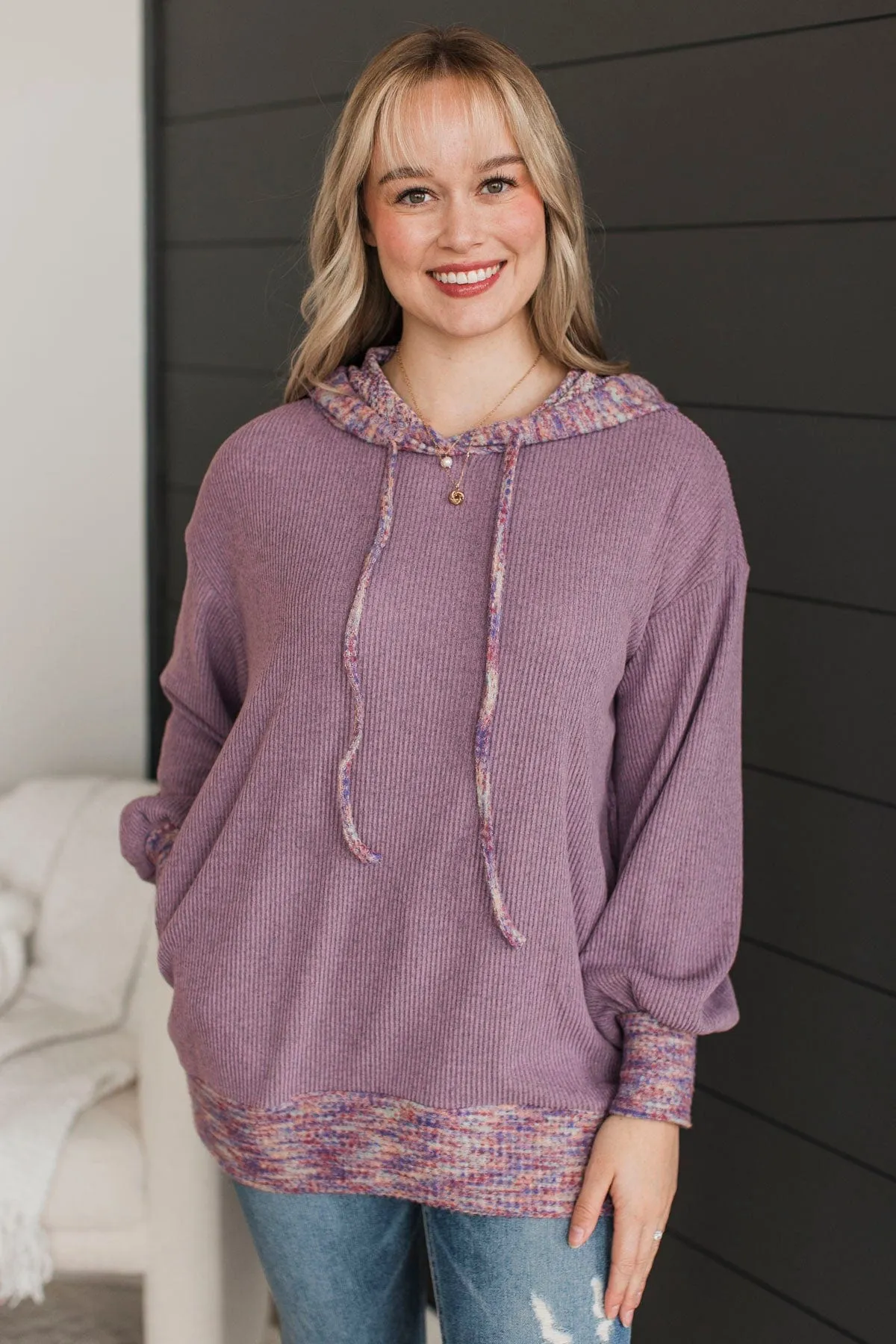 Extraordinary Love Lightweight Hoodie- Dusty Lavender
